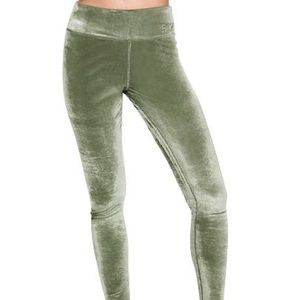 Victoria secret pink green velvet leggings